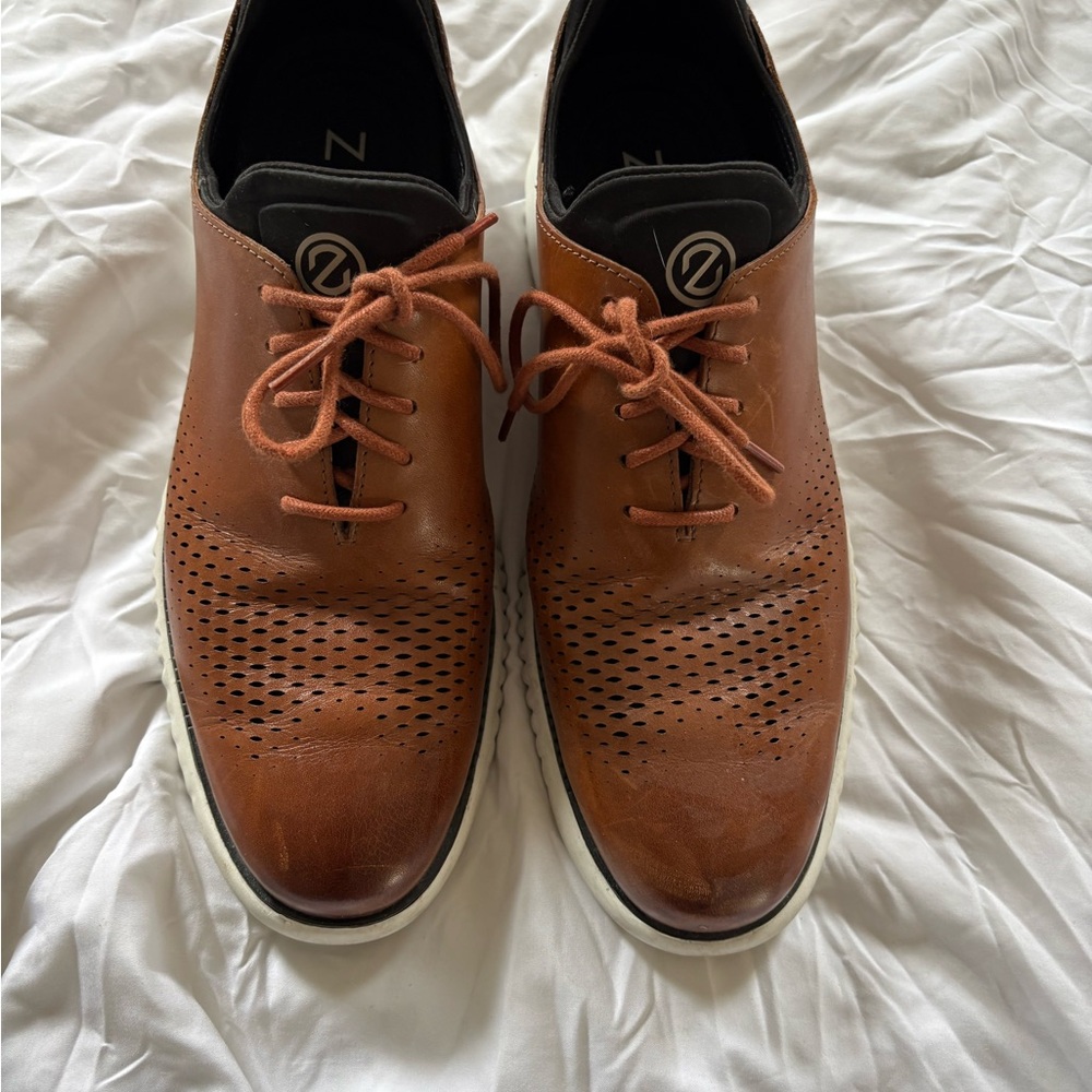 Cole Haan Tan Leather Oxfords